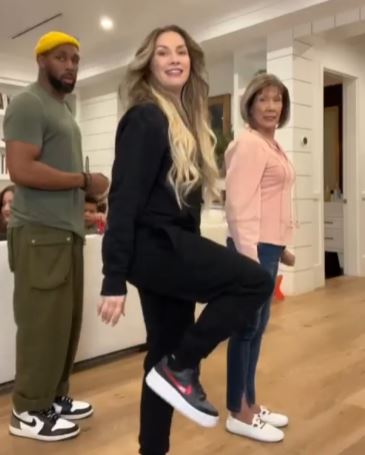 Nikki Holker learning how to dance from daughter Allison Holker and late son-in-law Stephen “tWitch” Boss
